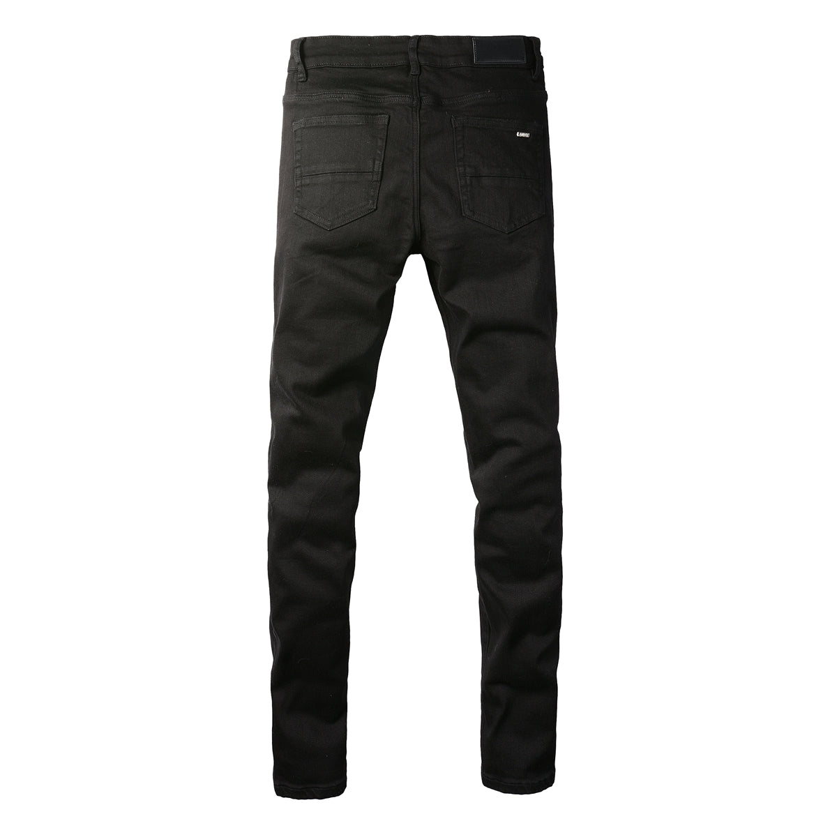 Men’s Slim Fit Black Jeans with Extensive Distressed Rips and Eye-Catching Sequin Details for a Bold Night Out Look 565