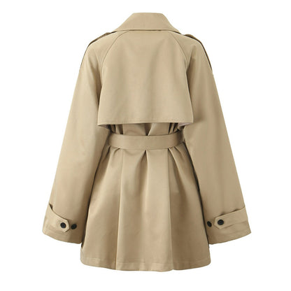 Mid-Length Women's Trench Coat 2024 Fall/Winter Double-Breasted