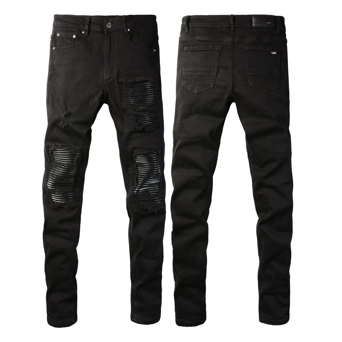5200 High Street Trendy Brand Street Wind Ripped Beggar Jeans Vaqueros ajustados elásticos 