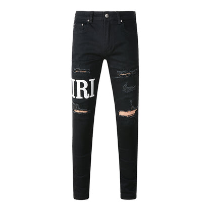 Jeans rotos Jeans para hombre High Street Trend Slim High Street Jeans #649 