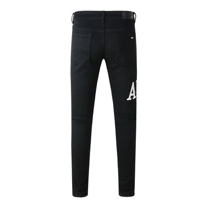 Jeans rotos Jeans para hombre High Street Trend Slim High Street Jeans #649 