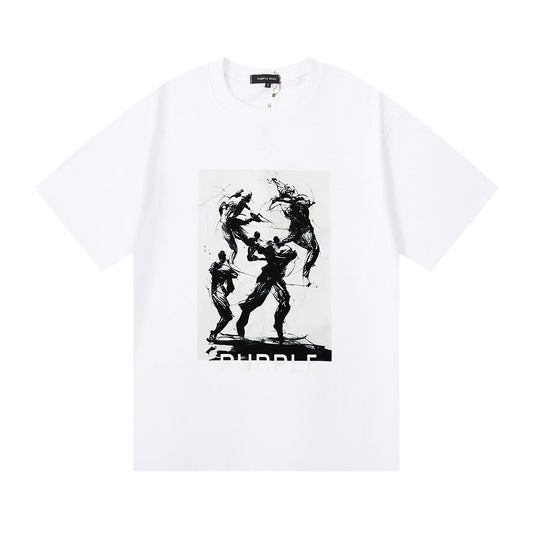 T-shirt Blanc Noir