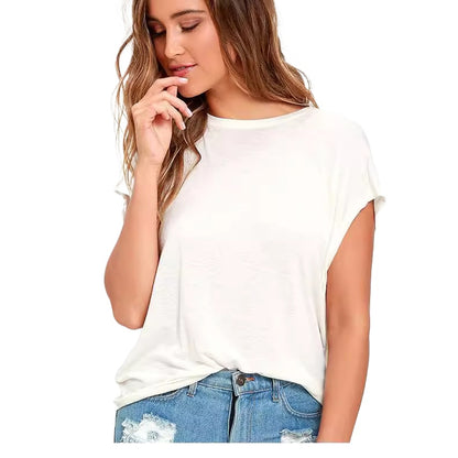 Solid Color Backless T-Shirt for Women LD18061