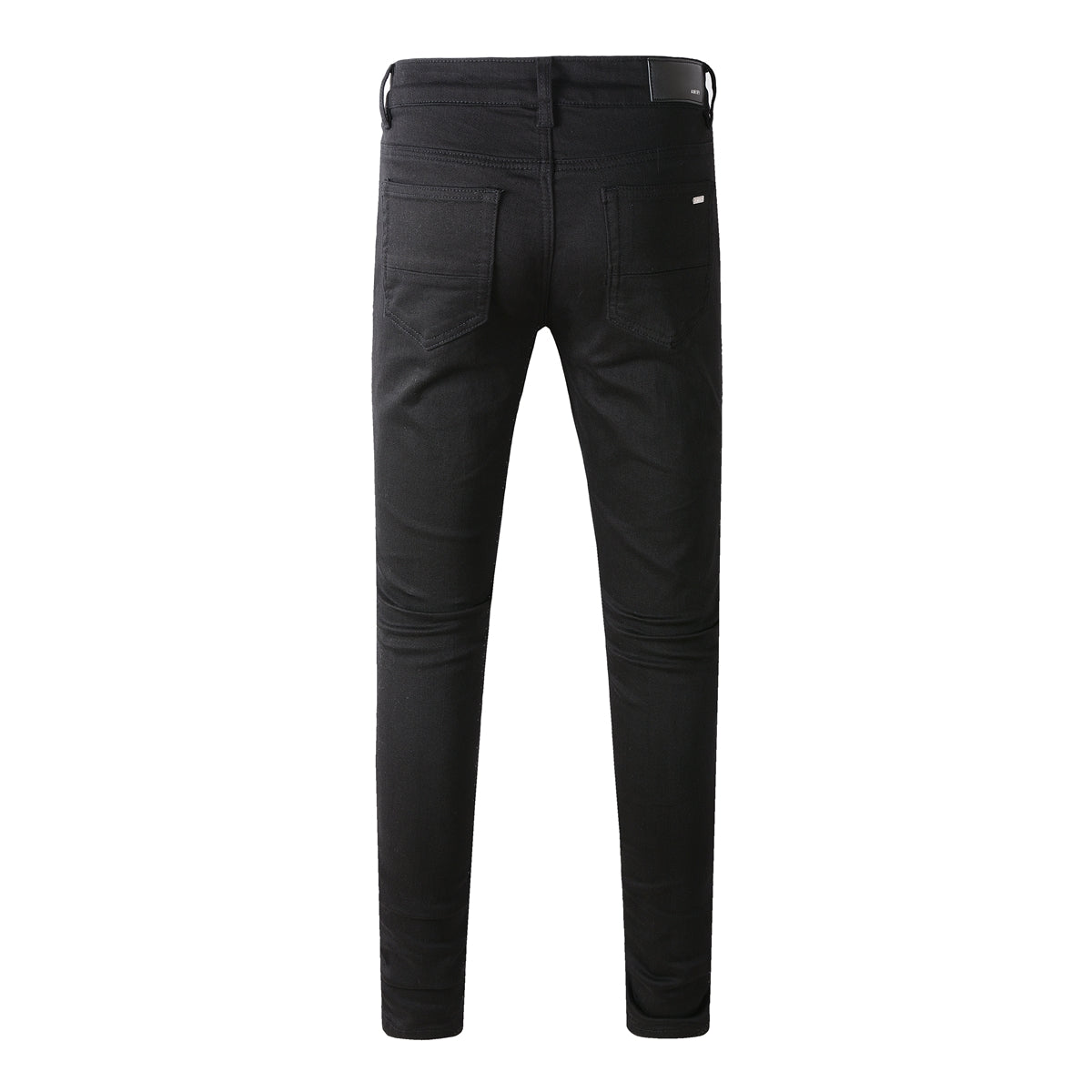 High Street Black Trousers Crumpled Jeans Stretch Men's Slim-Fit Small Foot Jeans 800