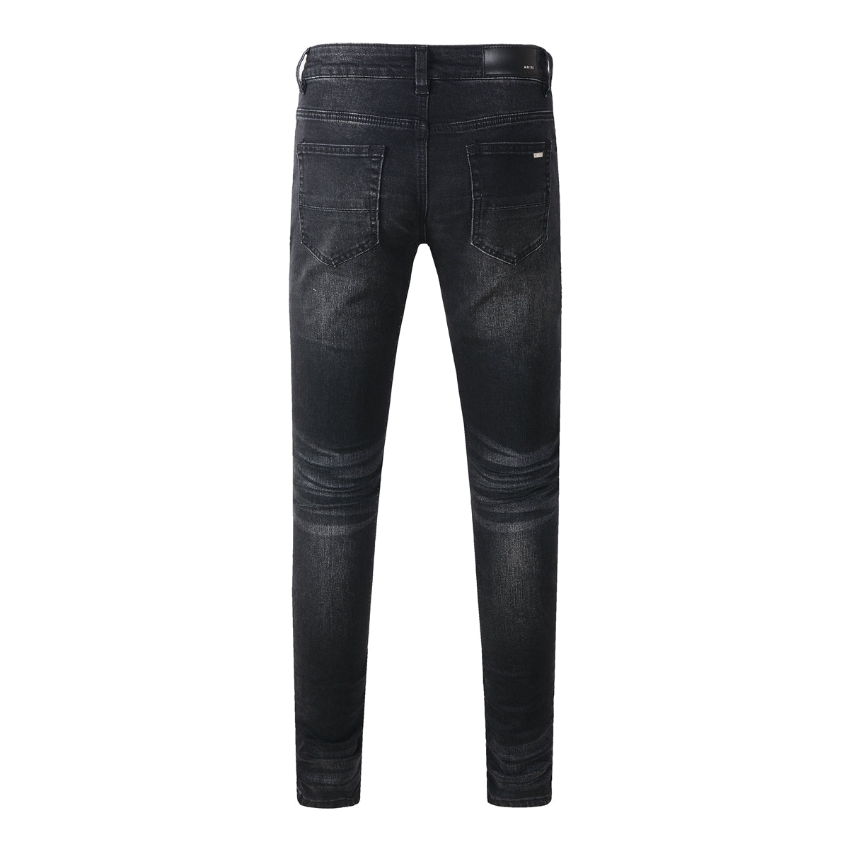 Pantalones vaqueros rasgados con parches de tendencia urbana europea y americana Pantalones vaqueros ajustados de moda urbana para hombres 886 