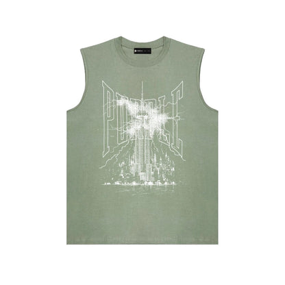 Sleeveless T-shirt Vest