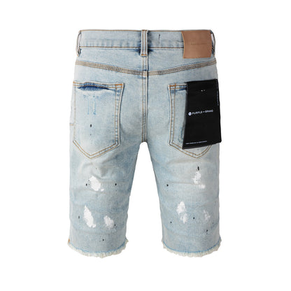 Nouveaux jeans pour hommes, personnalité, mode, splash-ink, vintage, jean short 