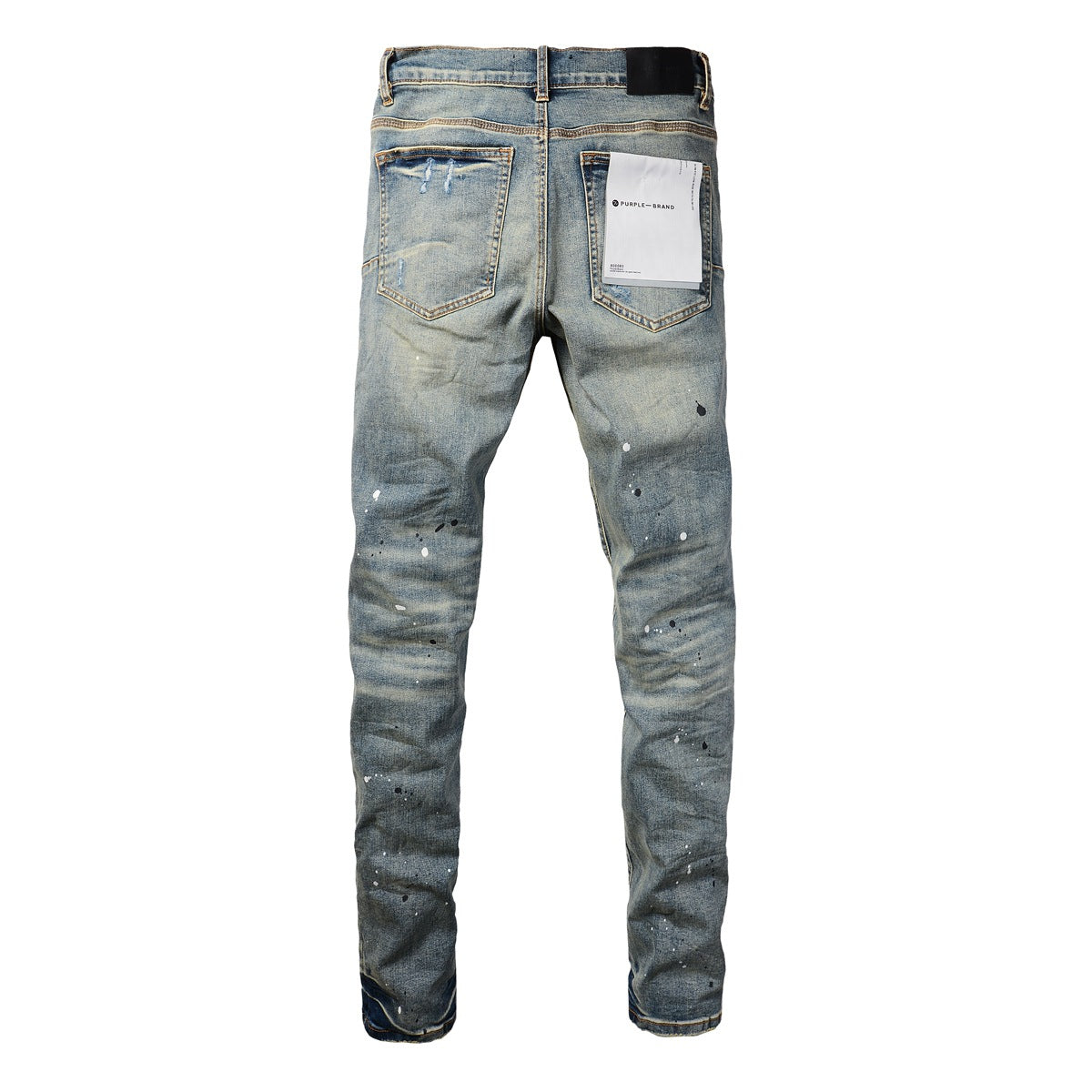 Jean de créateur violet pour homme, pantalon en denim noir, streetwear décontracté, pantalon slim à jambe droite, taille moyenne, fin 