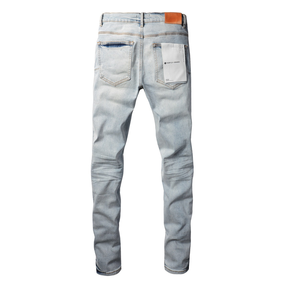 Pantalones vaqueros pitillo morados para hombre con detalle roto - Pantalones vaqueros de motociclista de moda con parches y diseño estampado - Pantalones vaqueros morados 