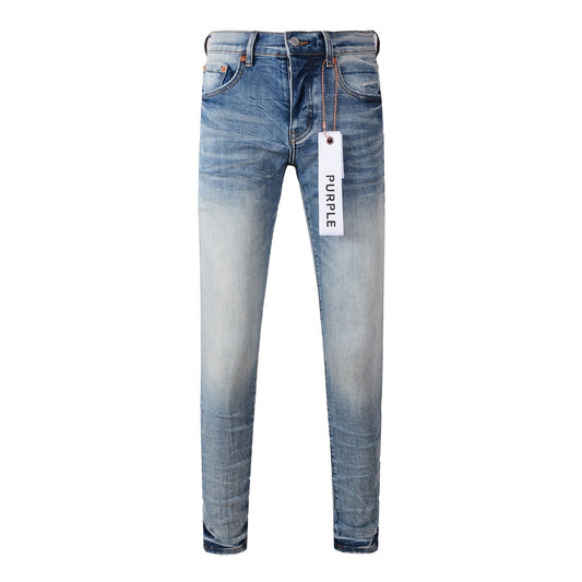 Jean streetwear classique pour homme, effet vieilli, noir et blanc, skinny 9016-1 