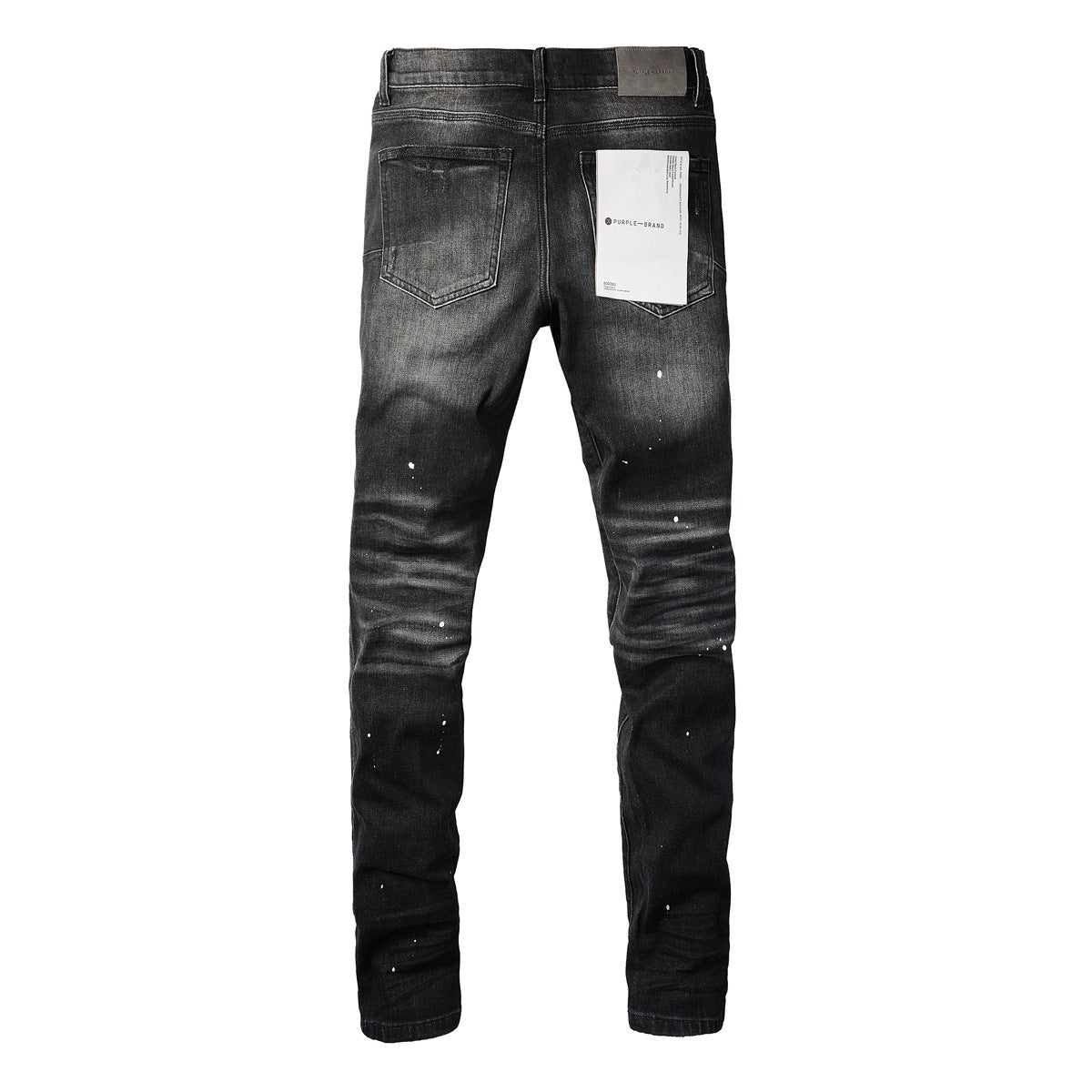 Pantalones vaqueros desgastados con pintura negra High Street 9002 Fashion Pants 