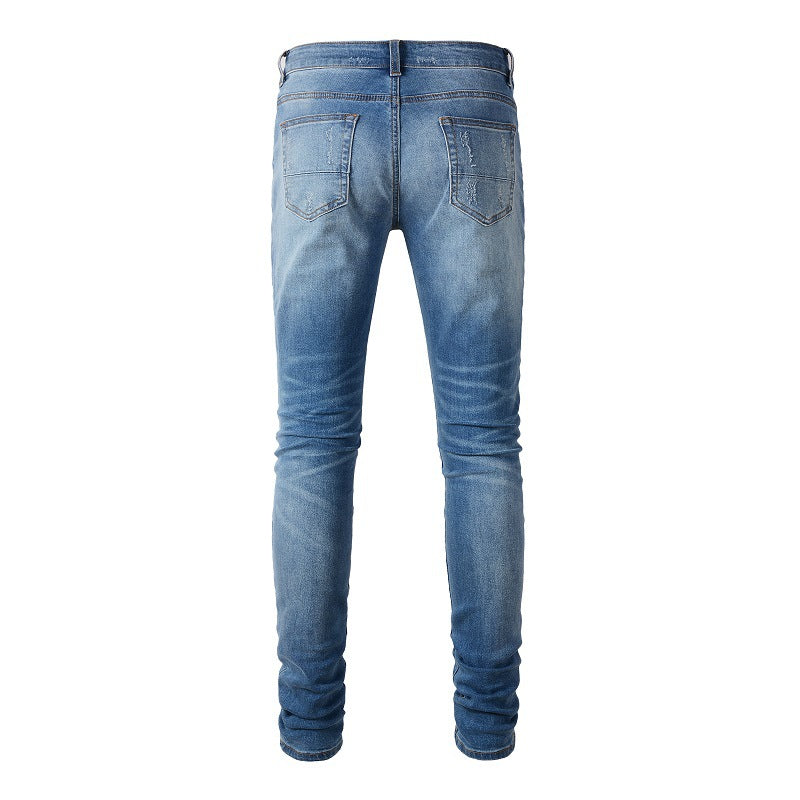 Jeans High Street pour hommes, jeans déchirés tendance, version coréenne #6513 