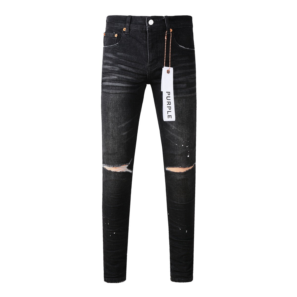 Jean déchiré noir pour homme, nouvelle mode, personnalité, 9035 