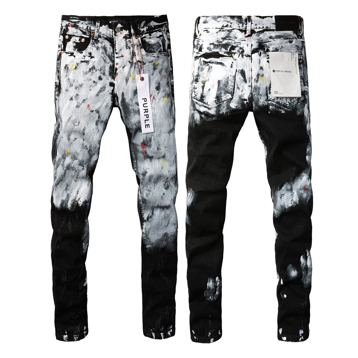 Pantalones vaqueros para hombre High Street Heavy Industries hechos a mano pintados en blanco 