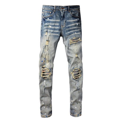 Nouveaux jeans pour hommes Splash-ink Personality Fashion Jeans 