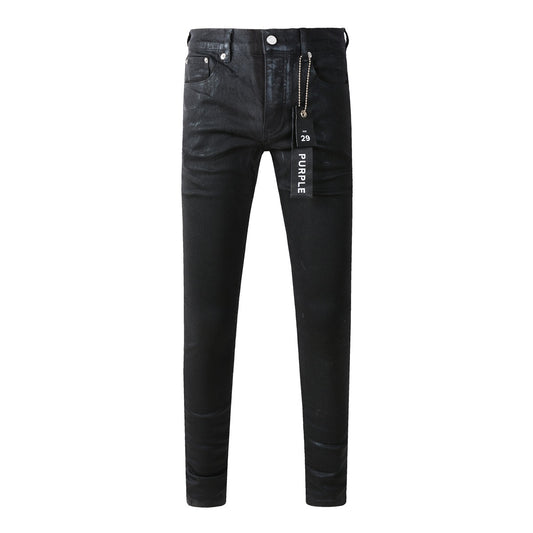 Fashion-Forward Black Jeans 9082 with Innovative Layered Design for a Bold Statement