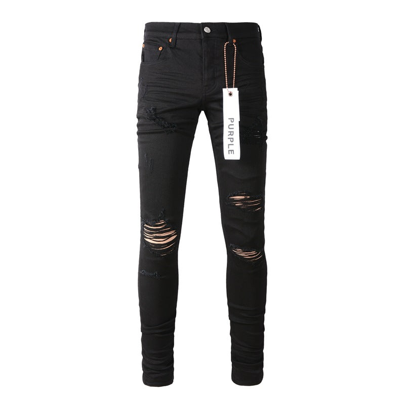 Jeans High Street negros rotos y desgastados 9022 