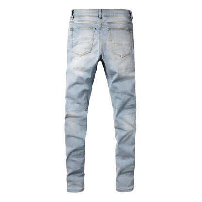 Jean skinny biker 2023 pour homme - Denim, pantalon slim coupe droite de haute qualité 