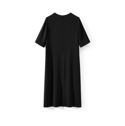 Série Little Black Dress Robe luxueuse en acétate épais, coupe ajustée et perlée à la main