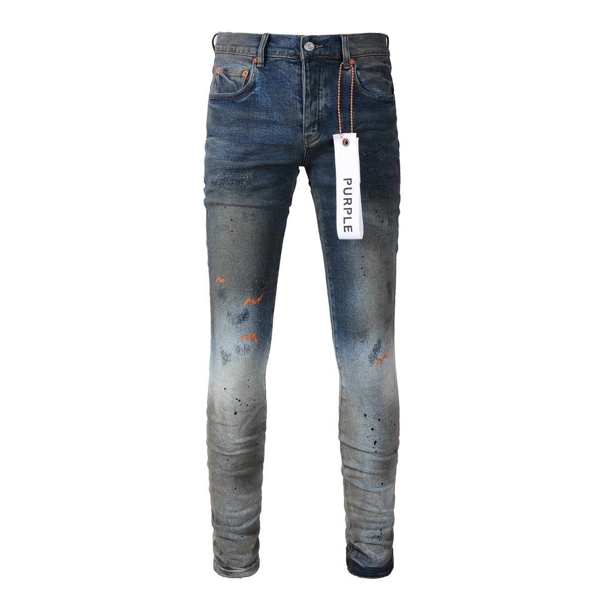 Jean déchiré violet pour hommes Pantalon en denim slim slim 2024 Jeans évasés de créateur pour hommes 