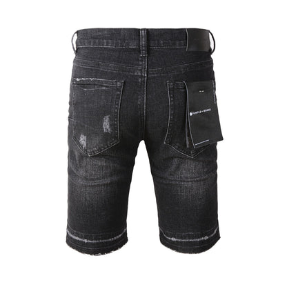 Short en jean noir 5083 au design épuré et moderne pour l'été 