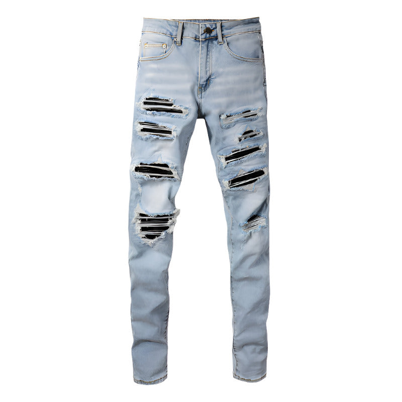 Jean skinny biker 2023 pour homme - Denim, pantalon slim coupe droite de haute qualité 