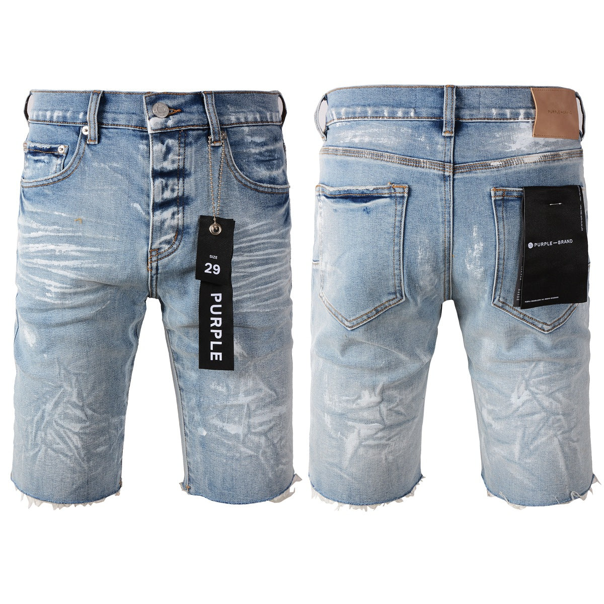 Fashionable Blue Pleated Jean Shorts with Button Fly for a Distinctive Look