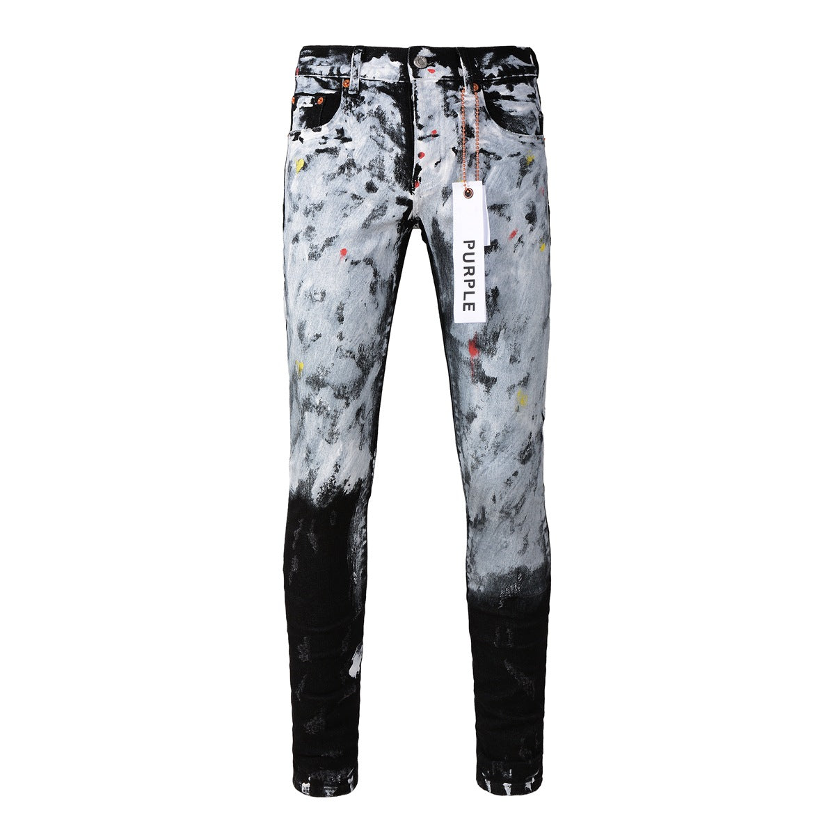 Pantalones vaqueros para hombre High Street Heavy Industries hechos a mano pintados en blanco 