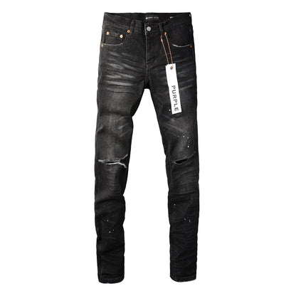 Jean déchiré noir pour homme, nouvelle mode, personnalité, 9035 