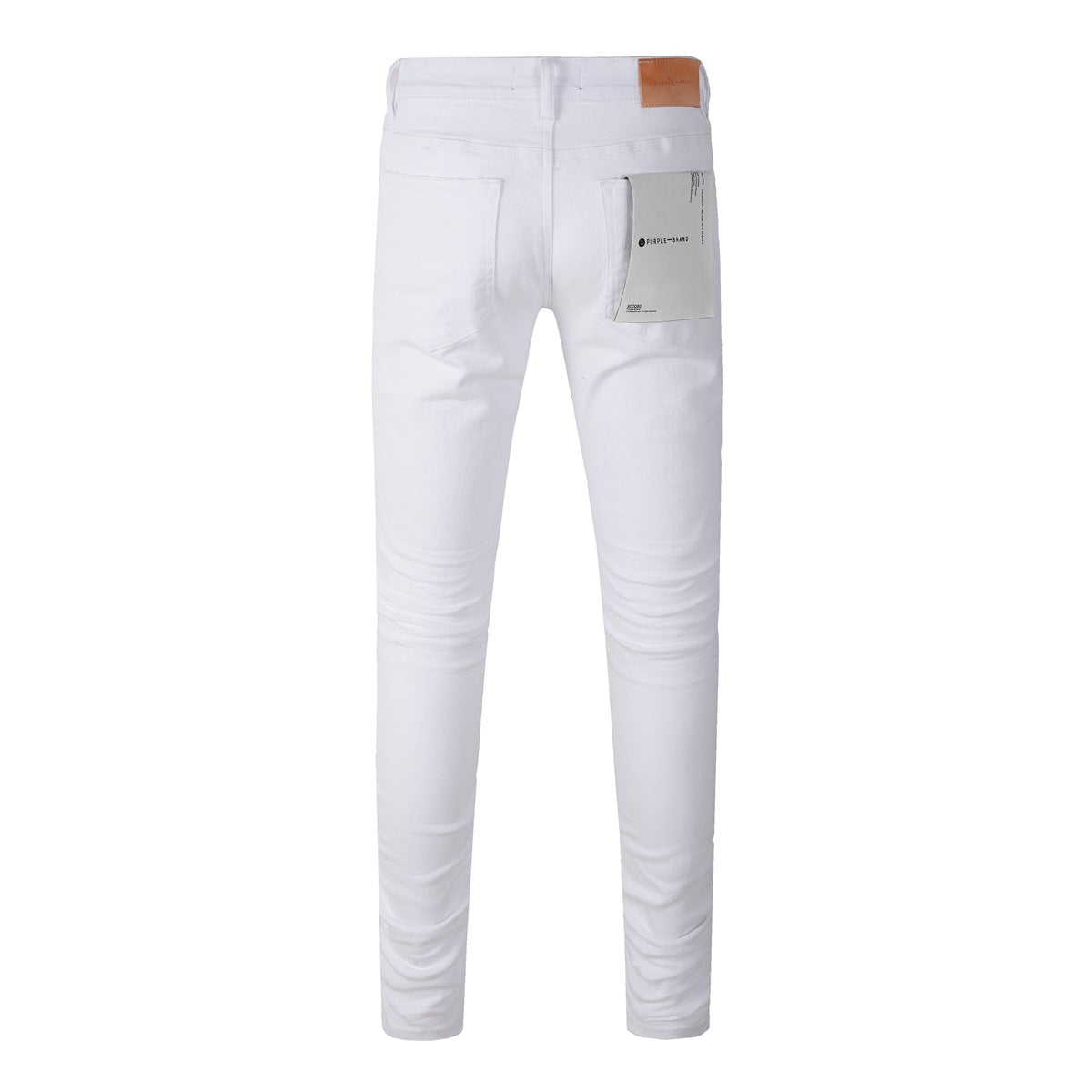 Nwt White Jeans pour hommes en détresse déchiré personnalité imprimés patchwork 