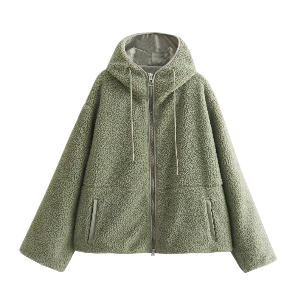 Women's Casual Hooded Sherpa Coat DA2802