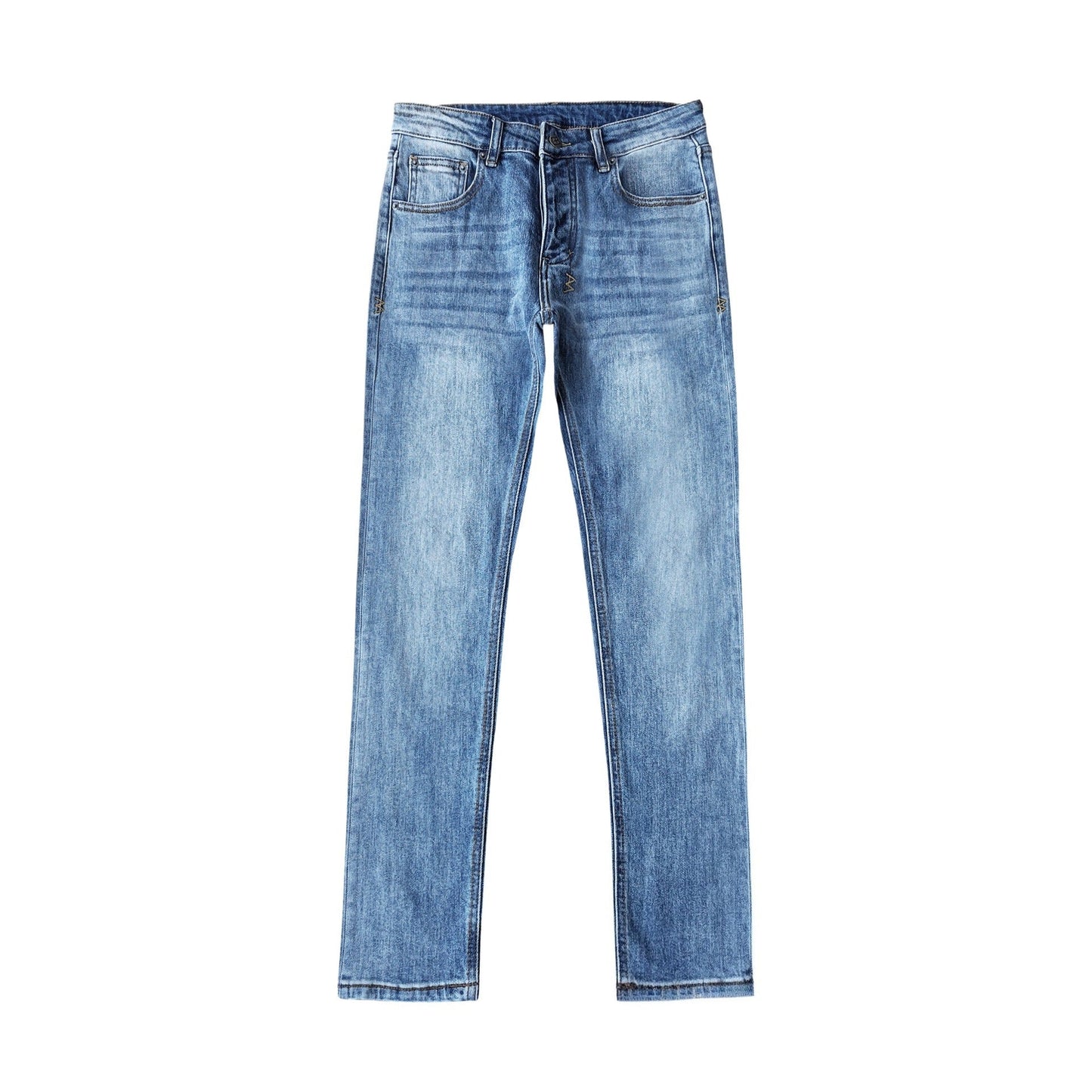 Light Blue High Waisted Flare Jeans with Heavy Whisker Detail and Distressed Rips - Retro Wide Leg Denim