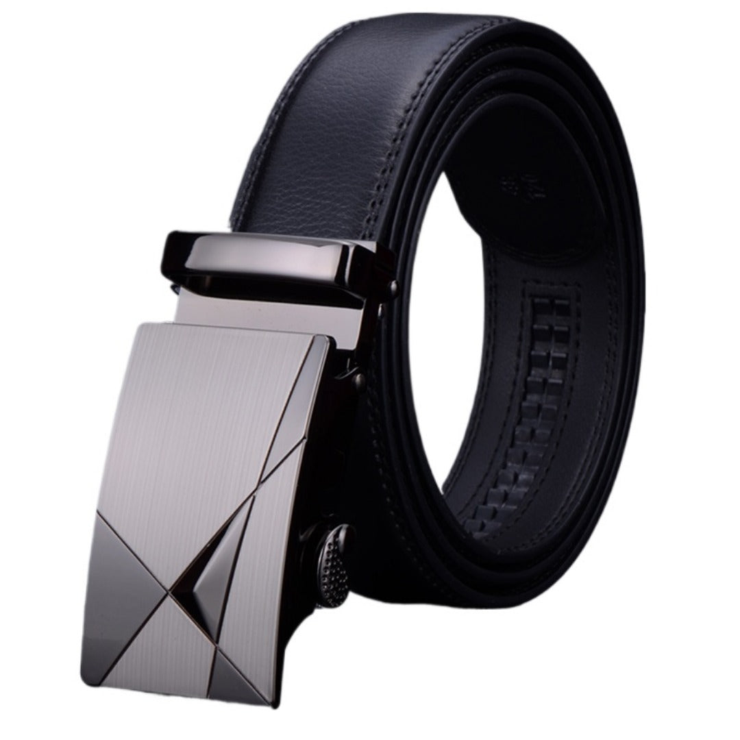 Ceinture en cuir à boucle automatique élégante 